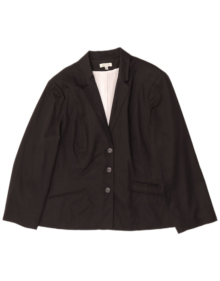 Marks & Spencer Womens Autograph 3 Button Blazer Jacket UK 22 3XL Black