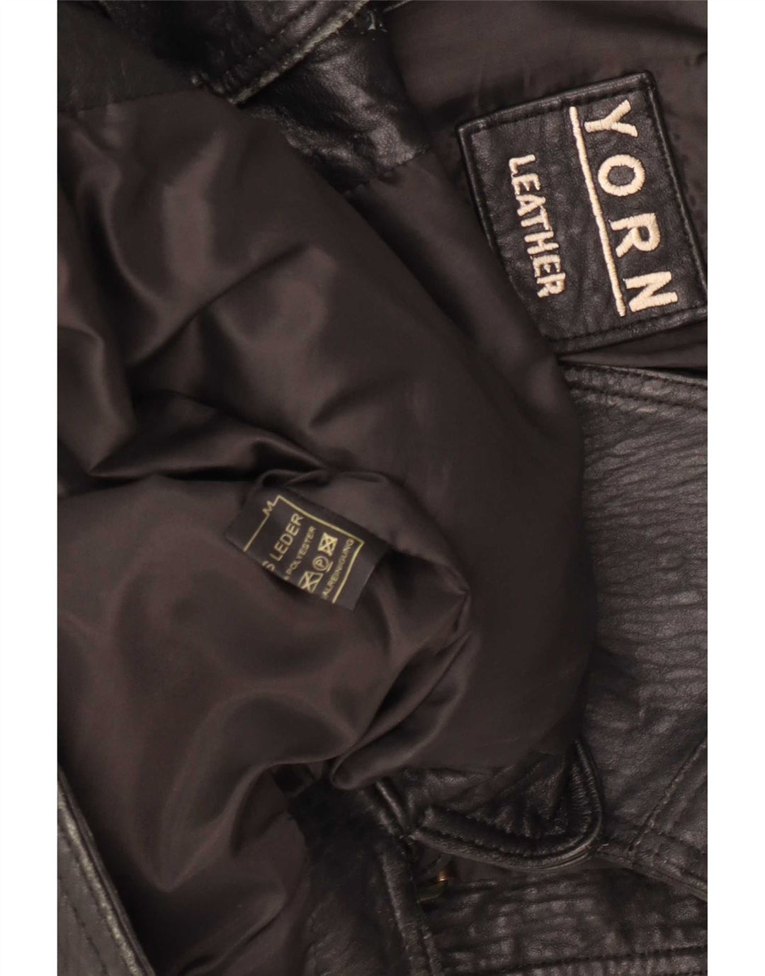 Yorn Mens Leather Gilet EU 48 Medium Black
