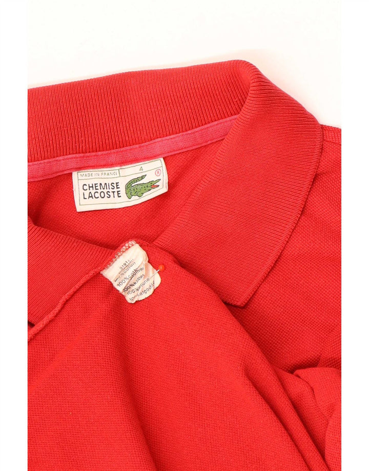 Lacoste Mens Polo Shirt Size 4 Medium Red