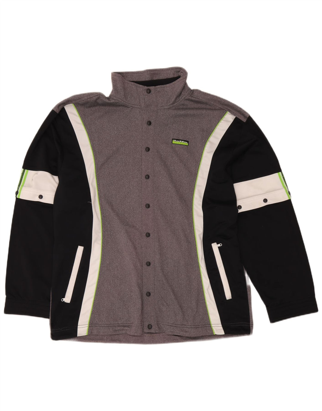 Lotto Mens Tracksuit Top Jacket UK 44/46 2XL Grey Colourblock Polyester