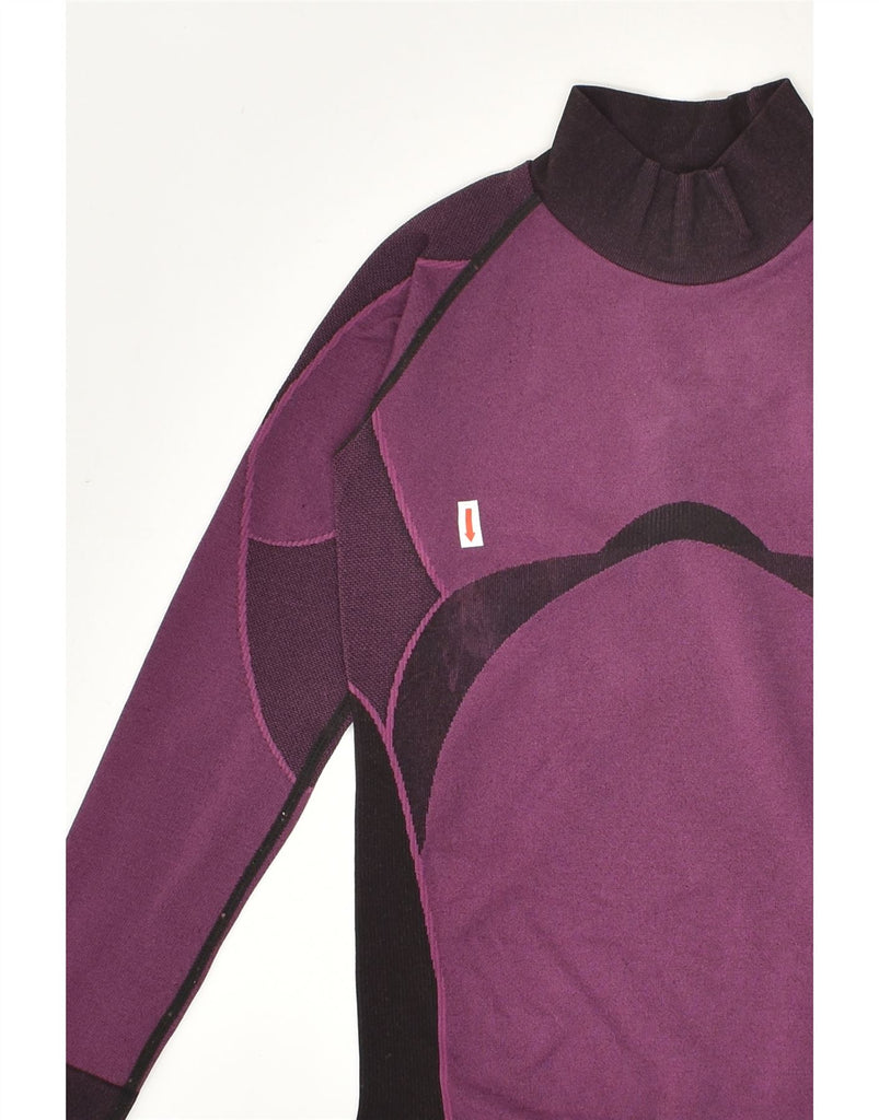 BURGHI Girls Top Long Sleeve 11-12 Years Purple Colourblock Polyester | Vintage Burghi | Thrift | Second-Hand Burghi | Used Clothing | Messina Hembry 