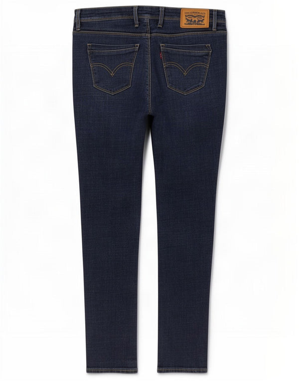 Levi's Womens 711 Skinny Jeans W30 L30 Navy Blue Cotton
