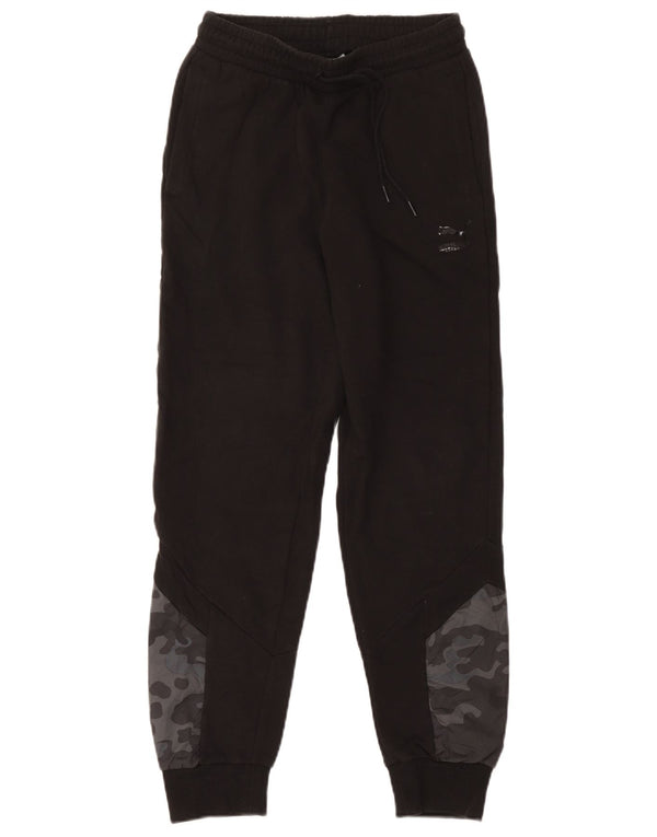 Puma Mens Tracksuit Trousers Joggers Small Black Camouflage Cotton