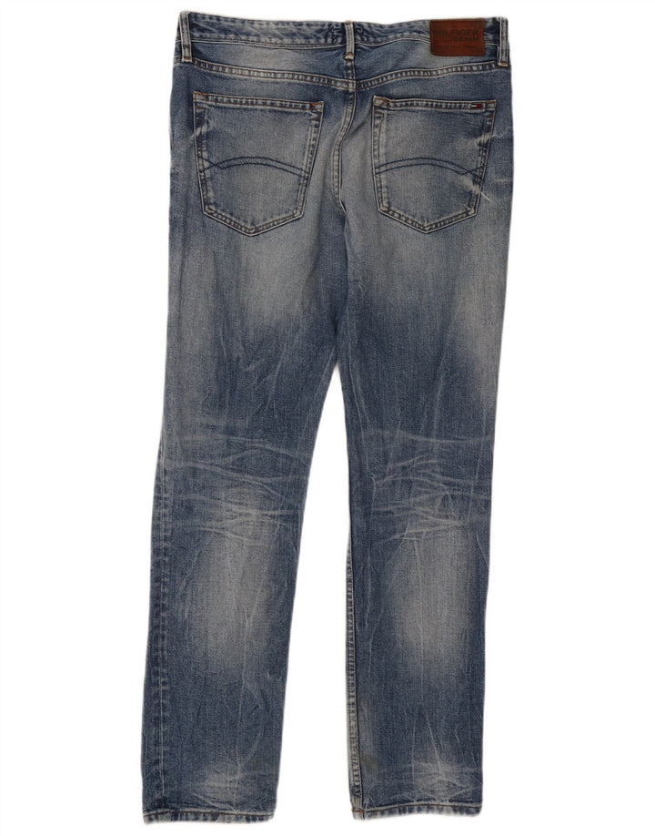 Tommy Hilfiger Mens Slim Jeans W34 L32 Blue Cotton
