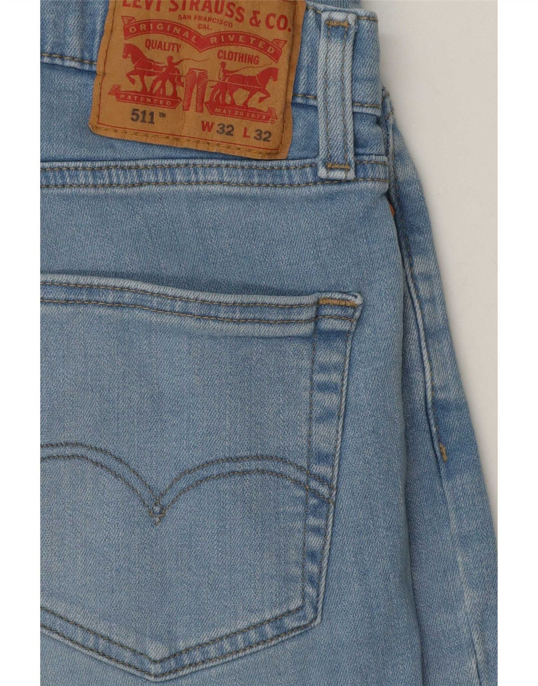 Levi's Mens 511 Slim Jeans W32 L32 Blue Cotton