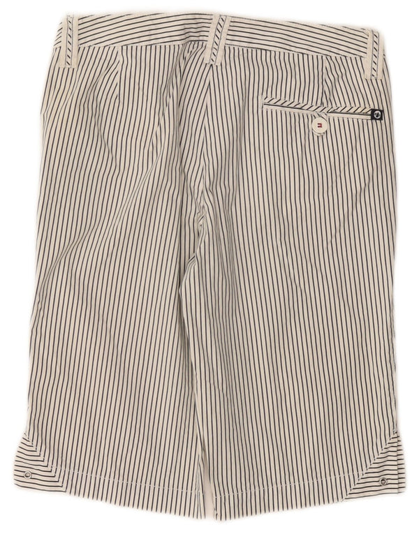 Murphy & Nye Womens Bermuda Shorts W28 Medium White Striped Cotton