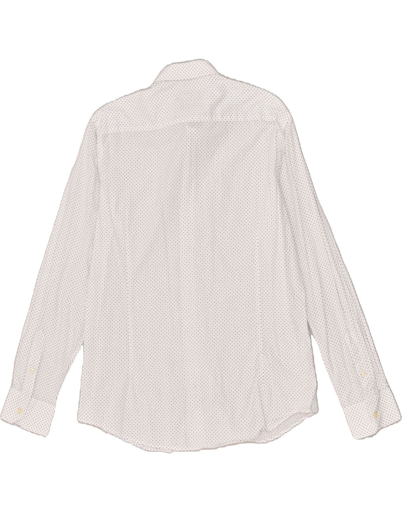 MASSIMO DUTTI Mens Shirt Size 43 Large White Spotted | Vintage Massimo Dutti | Thrift | Second-Hand Massimo Dutti | Used Clothing | Messina Hembry 