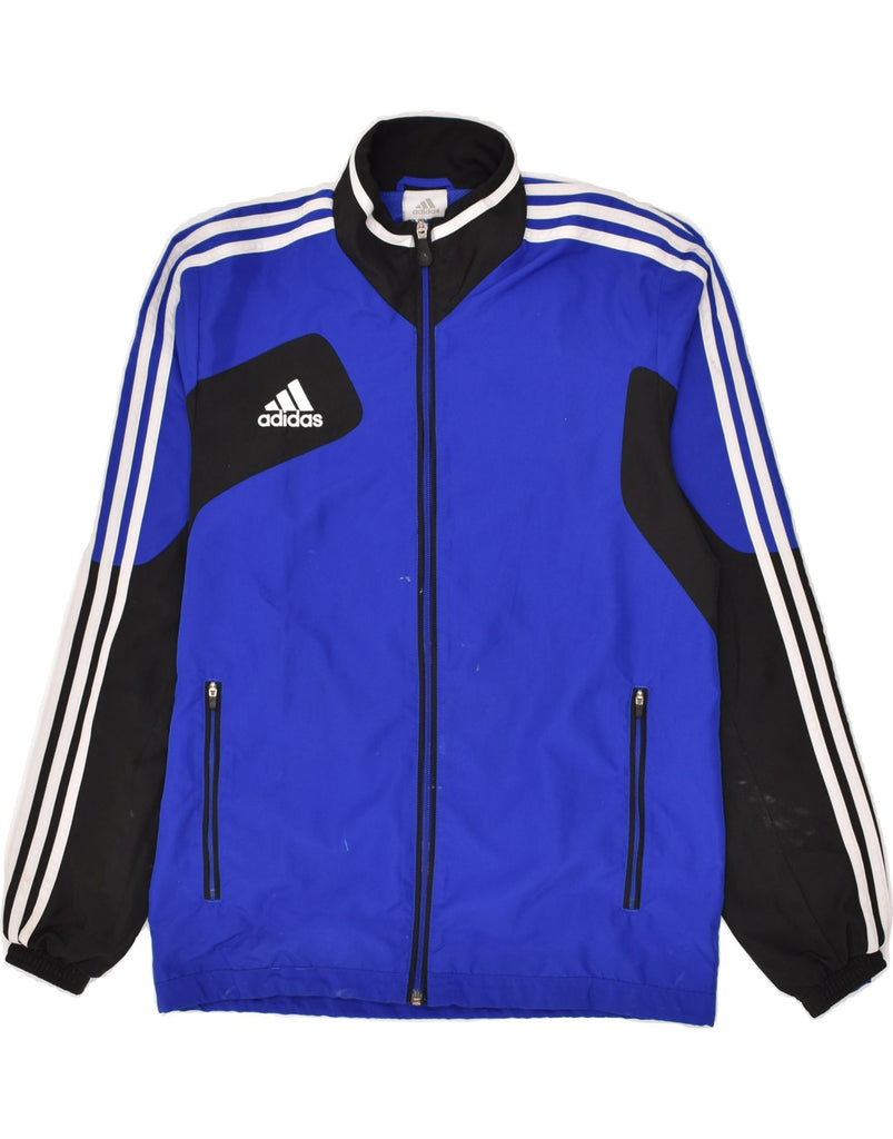 ADIDAS Mens Graphic Tracksuit Top Jacket UK 34/36 Small Blue Colourblock | Vintage Adidas | Thrift | Second-Hand Adidas | Used Clothing | Messina Hembry 