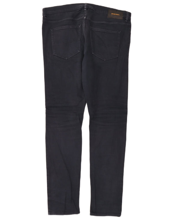 Diesel Mens D-Luster Slim Jeans W34 L34 Navy Blue Cotton