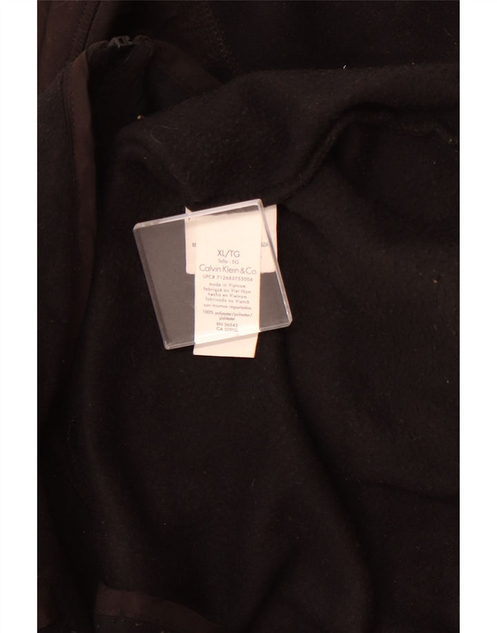 Calvin Klein Mens Fleece Jacket UK 42 XL Black Polyester