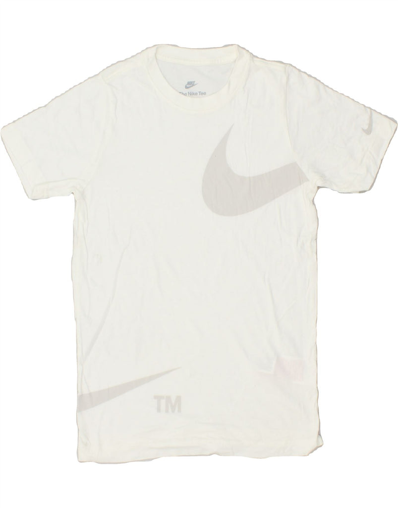 NIKE Boys Graphic T-Shirt Top 10-11 Years Medium White Cotton | Vintage Nike | Thrift | Second-Hand Nike | Used Clothing | Messina Hembry 