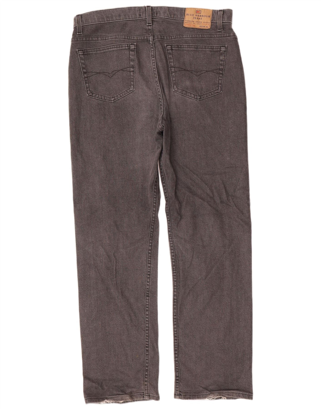 Marks & Spencer Mens Blue Harbour Straight Jeans W36 L31 Grey Cotton