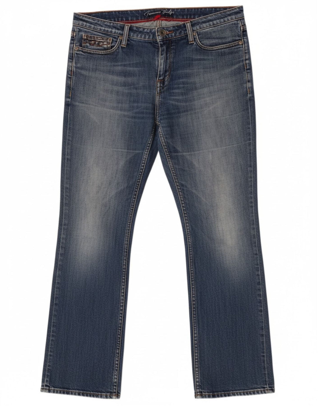 Tommy Hilfiger Womens Straight Jeans W32 L30 Blue Cotton