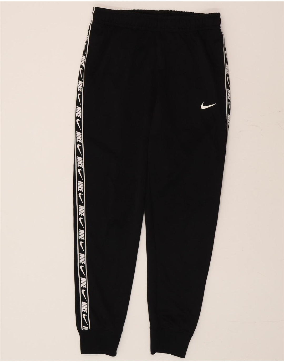 Nike Mens Dri Fit Graphic Tracksuit Trousers Joggers Small  Black Polyester