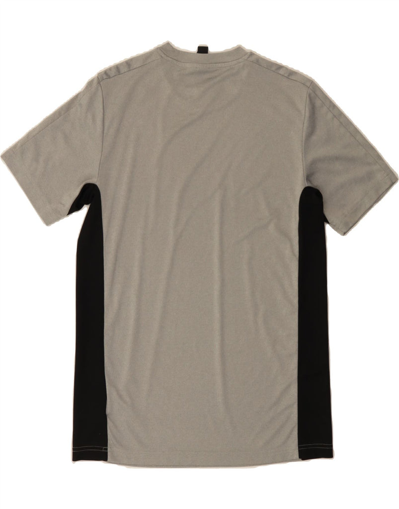ADIDAS Mens T-Shirt Top Small Grey Colourblock Polyester Vintage Adidas and Second-Hand Adidas from Messina Hembry 