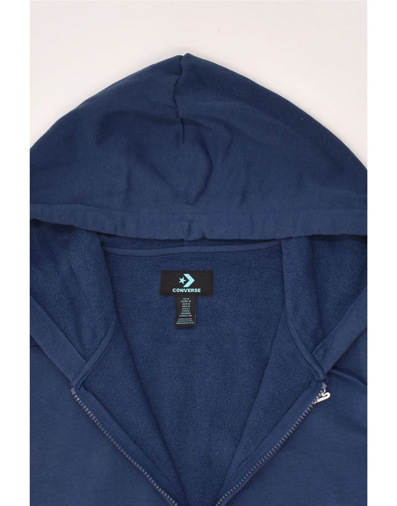 CONVERSE Womens Zip Hoodie Sweater US Medium Navy Blue Cotton | Vintage Converse | Thrift | Second-Hand Converse | Used Clothing | Messina Hembry 