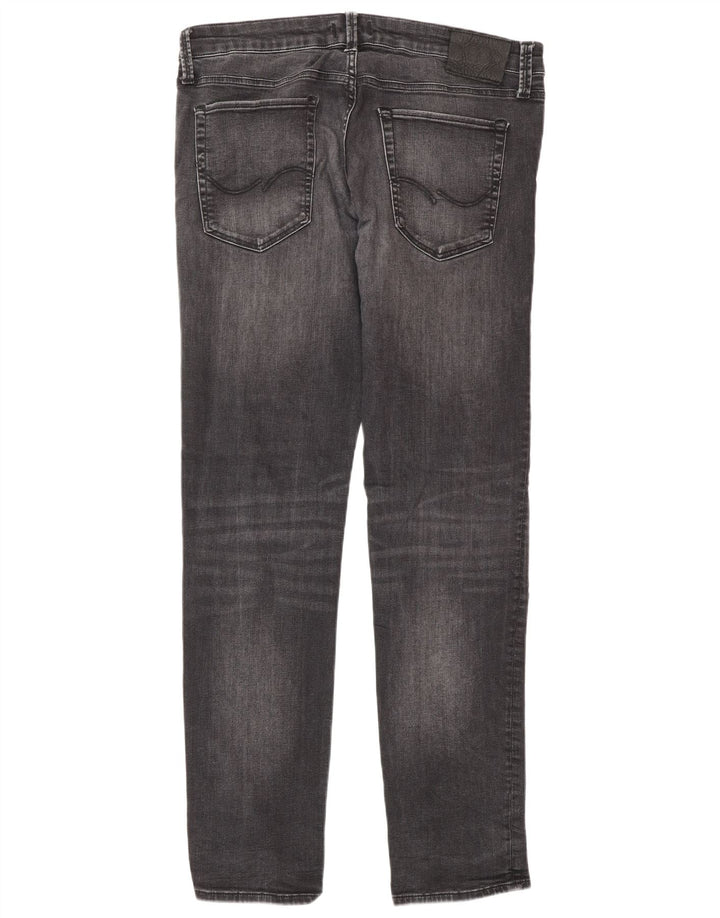 Jack & Jones Mens GLENN Slim Jeans W34 L32 Grey Cotton