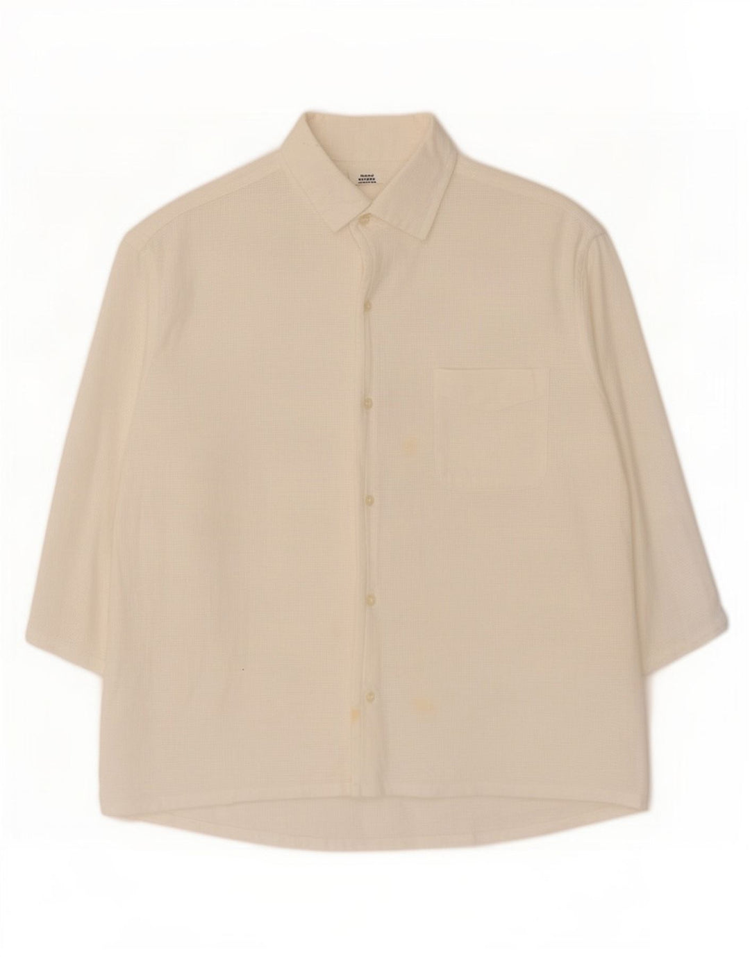 Trussardi Mens 3/4 Sleeve Overshirt Shirt Large White