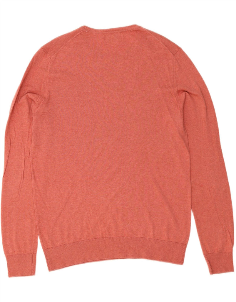 ZARA Mens Crew Neck Jumper Sweater Large Pink Cotton Vintage Zara and Second-Hand Zara from Messina Hembry 