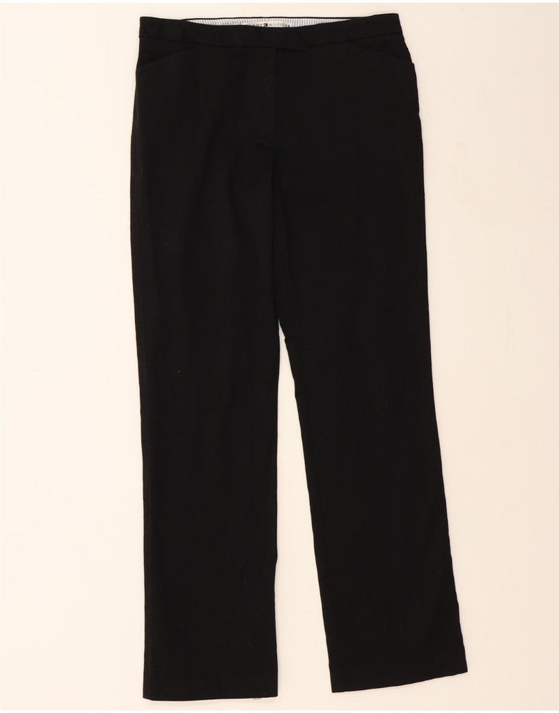 TOMMY HILFIGER Womens Straight Casual Trousers US 8 Medium W30 L30 Black Vintage Tommy Hilfiger and Second-Hand Tommy Hilfiger from Messina Hembry 