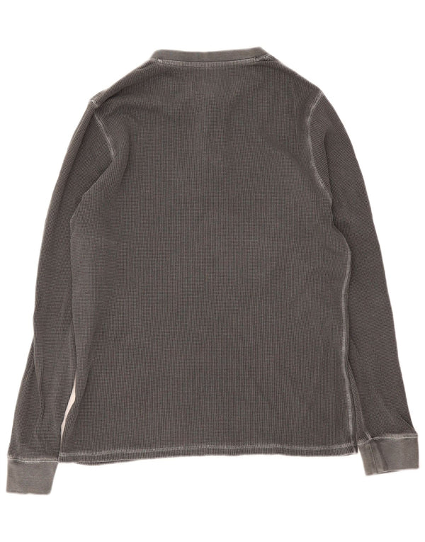 Marks & Spencer Mens Top Long Sleeve Large Grey Cotton