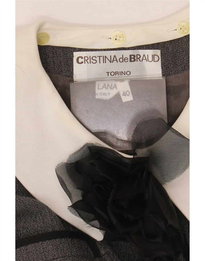 Cristina De Braud Womens Bubble Dress IT 40 Small Grey Colourblock