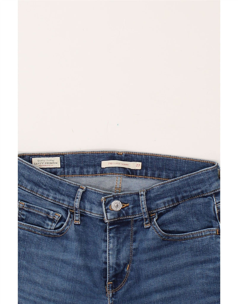 LEVI'S Womens 710 Super Skinny Jeans W27 L27 Blue Cotton Vintage Levi's and Second-Hand Levi's from Messina Hembry 