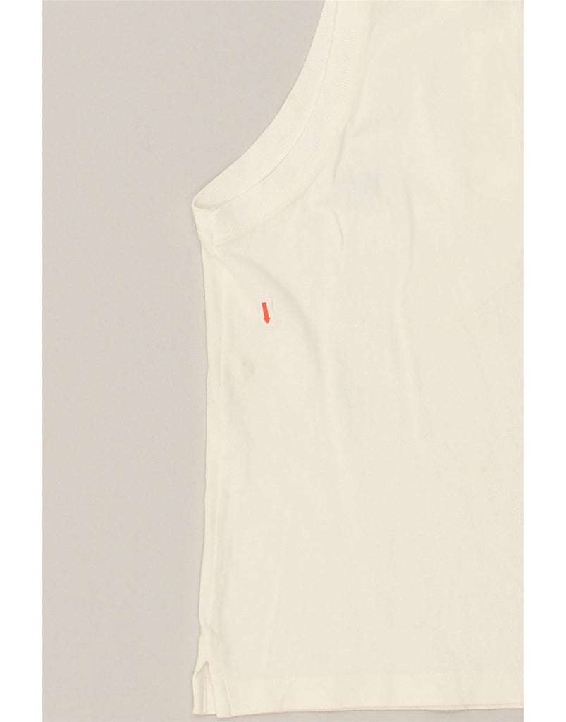 FRED PERRY Girls Sleeveless Polo Shirt 9-10 Years Medium White Cotton | Vintage Fred Perry | Thrift | Second-Hand Fred Perry | Used Clothing | Messina Hembry 