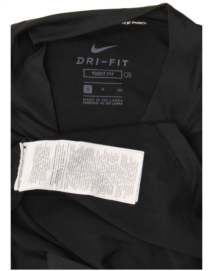 Nike Mens Tight Fit Top Long Sleeve Small Black Polyester
