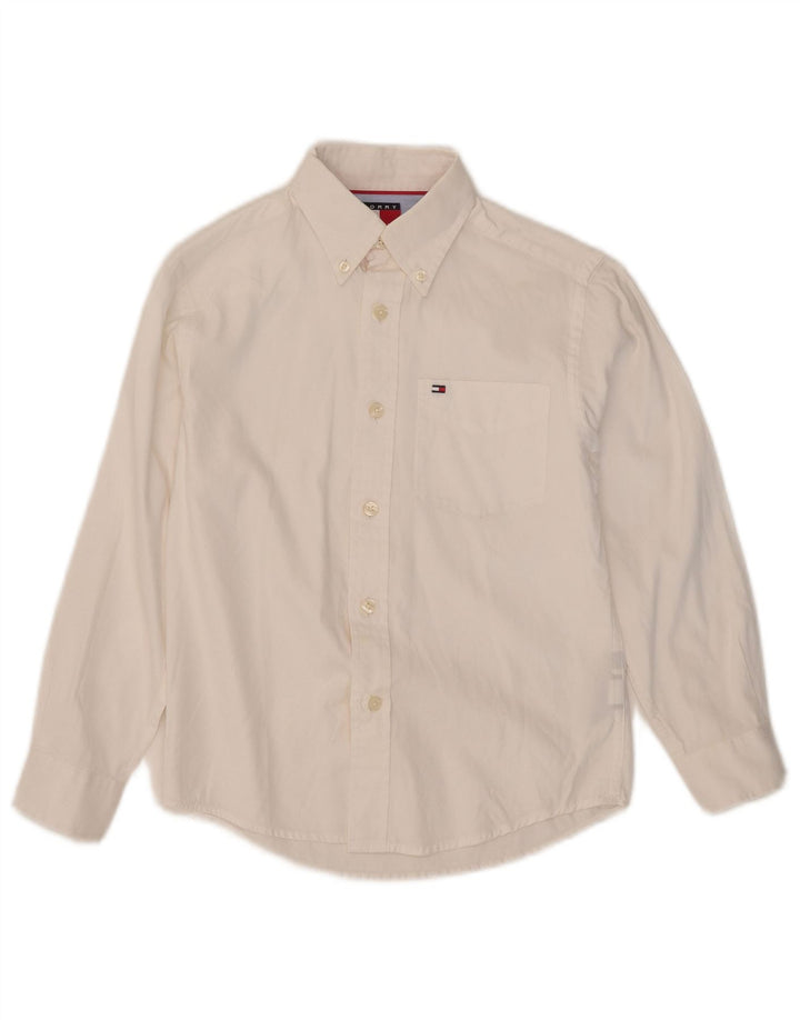 Tommy Hilfiger Boys Shirt 7-8 Years XS White Cotton