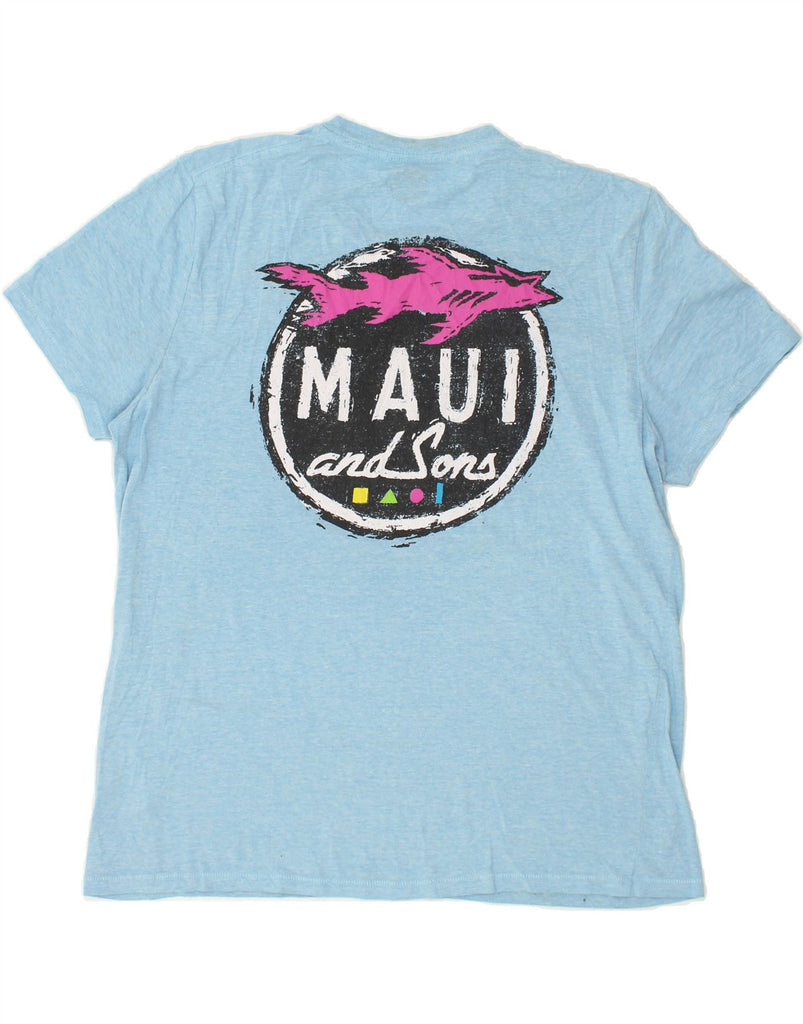 MAUI AND SONS Womens Graphic T-Shirt Top UK 20 2XL Blue Vintage Maui and Sons and Second-Hand Maui and Sons from Messina Hembry 