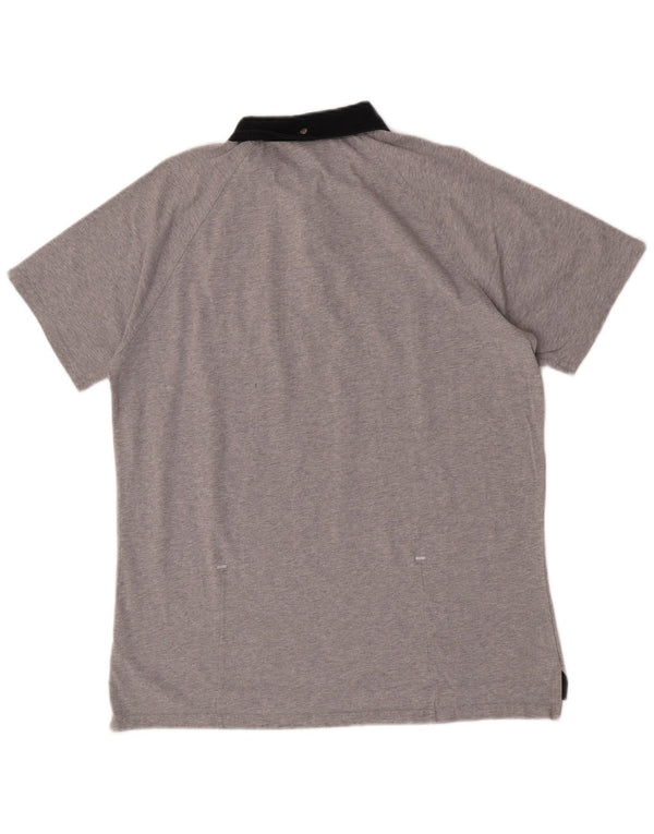 New Balance Mens Rugby Polo Shirt XL Grey Cotton