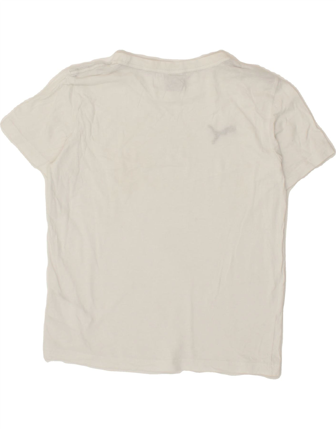 PUMA Girls T-Shirt Top 11-12 Years White Cotton Vintage Puma and Second-Hand Puma from Messina Hembry 