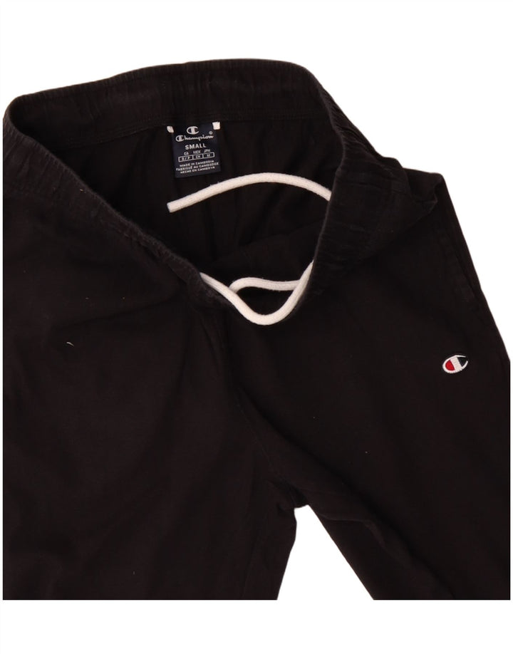 Champion Mens Tracksuit Trousers Joggers Small  Black Cotton