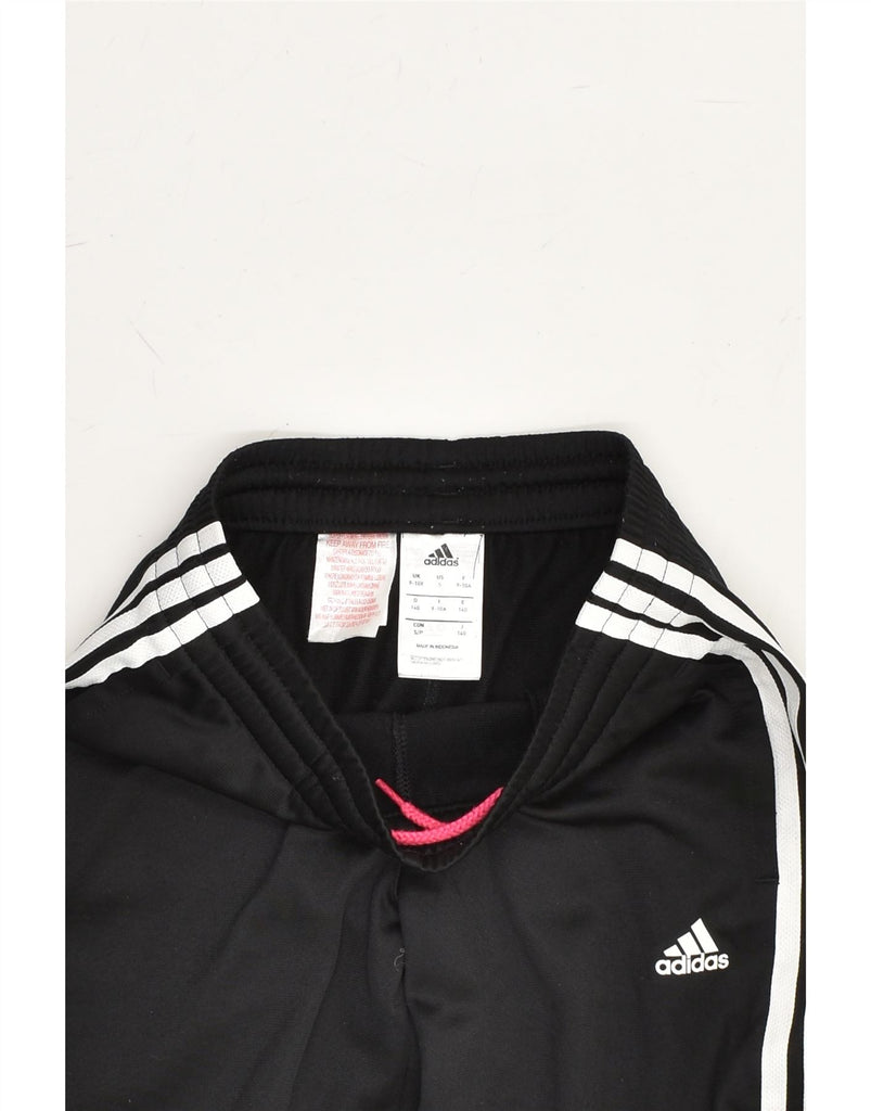 ADIDAS Girls Tracksuit Trousers Joggers 9-10 Years Black Polyester | Vintage Adidas | Thrift | Second-Hand Adidas | Used Clothing | Messina Hembry 