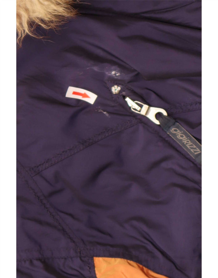 Gigi Rizzi Womens Windbreaker Jacket IT 42 Medium Navy Blue Colourblock