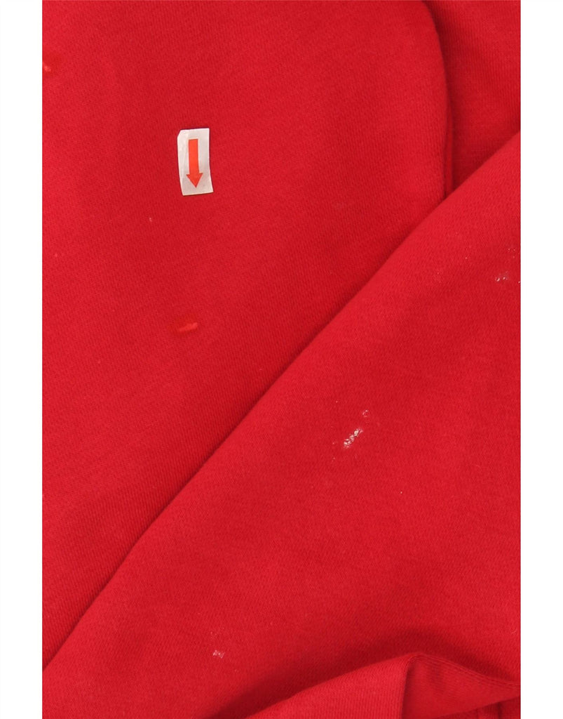 NIKE Womens Oversized Zip Hoodie Sweater UK 14 Large Red Cotton Vintage Nike and Second-Hand Nike from Messina Hembry 