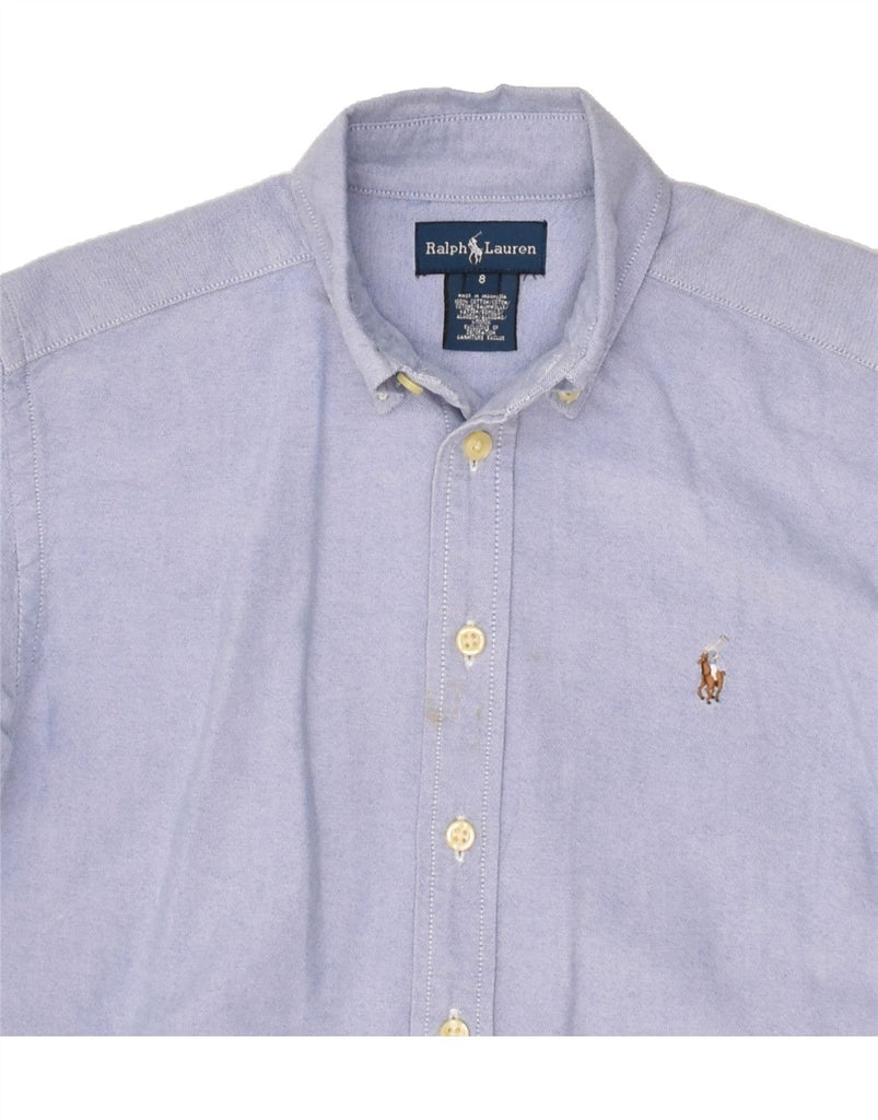 POLO RALPH LAUREN Boys Shirt 7-8 Years Blue Cotton | Vintage Polo Ralph Lauren | Thrift | Second-Hand Polo Ralph Lauren | Used Clothing | Messina Hembry 