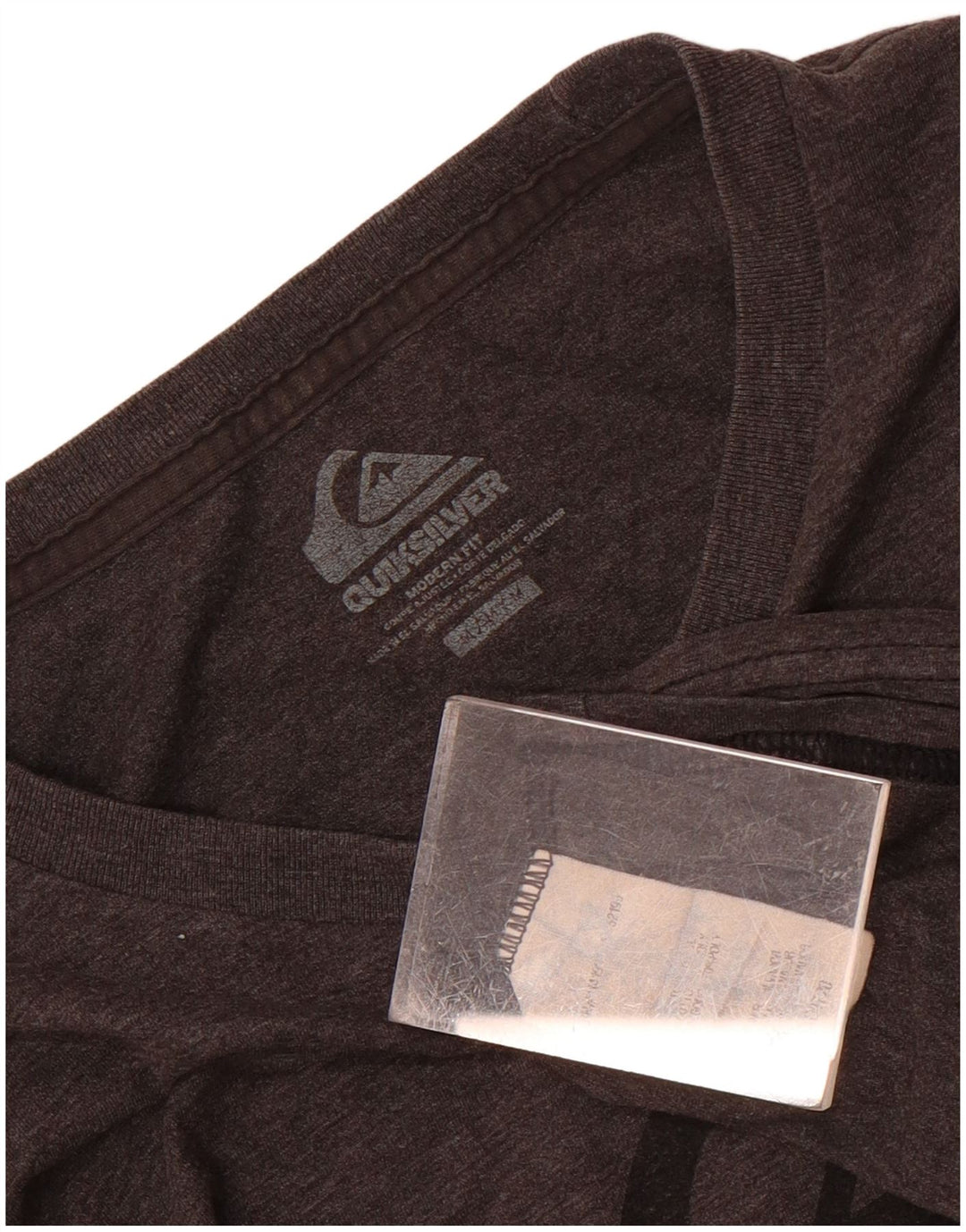 Quiksilver Mens Modern Fit Graphic T-Shirt Top Medium Grey Cotton