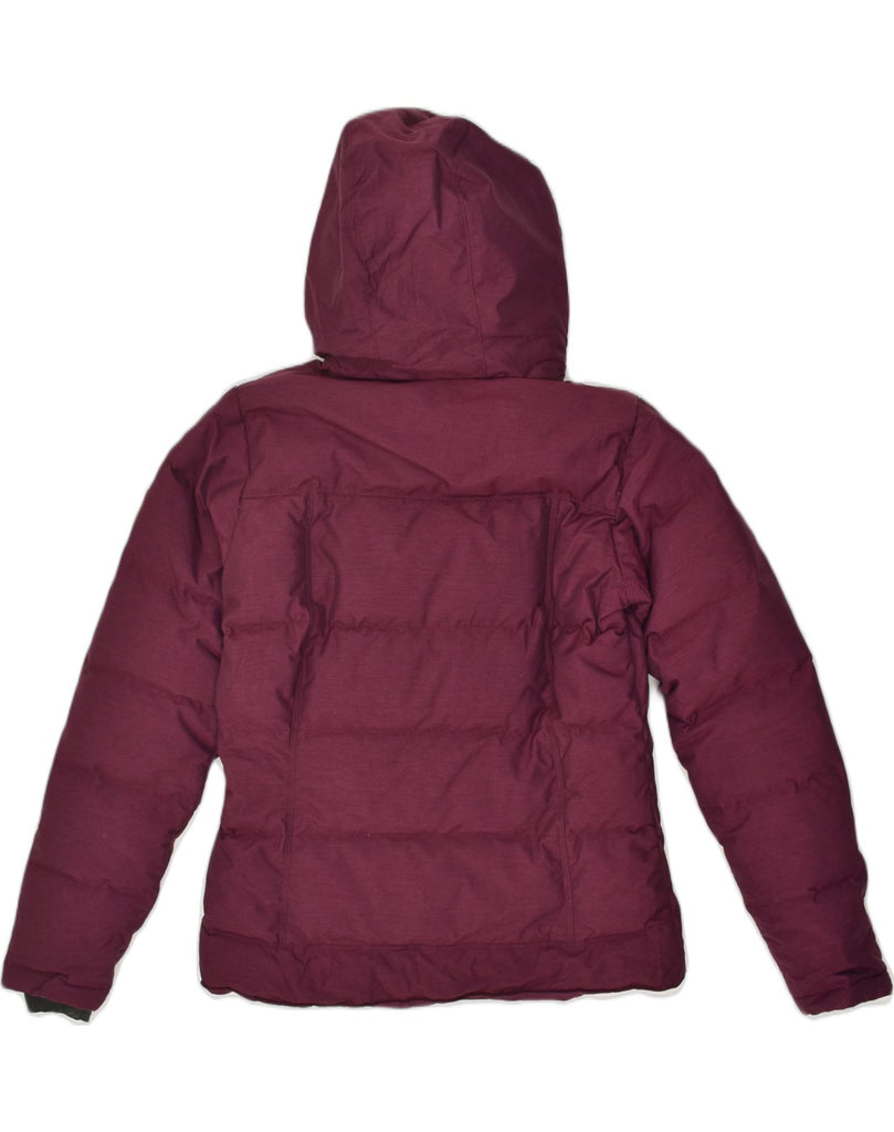 COLUMBIA Womens Hooded Padded Jacket UK 10 Small Burgundy Polyester | Vintage Columbia | Thrift | Second-Hand Columbia | Used Clothing | Messina Hembry 