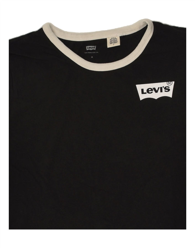 LEVI'S Womens T-Shirt Top UK 14 Medium Black | Vintage Levi's | Thrift | Second-Hand Levi's | Used Clothing | Messina Hembry 