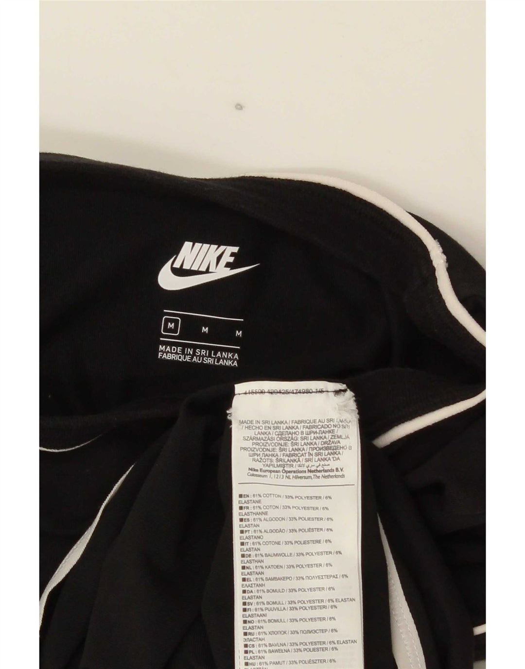 Nike Womens Graphic Bodysuit UK 12 Medium Black Cotton