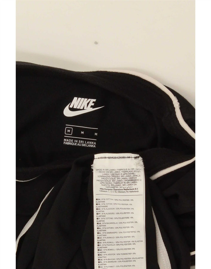 Nike Womens Graphic Bodysuit UK 12 Medium Black Cotton