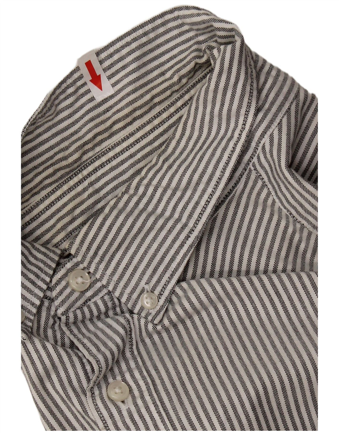 J. CREW Mens Oxford Slim Fit Shirt Medium Grey Pinstripe Cotton