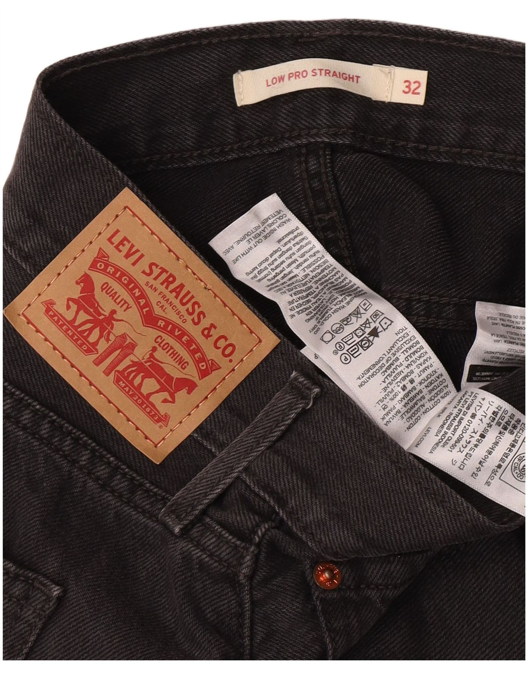 Levi's Mens Straight Jeans W32 L30 Grey Cotton