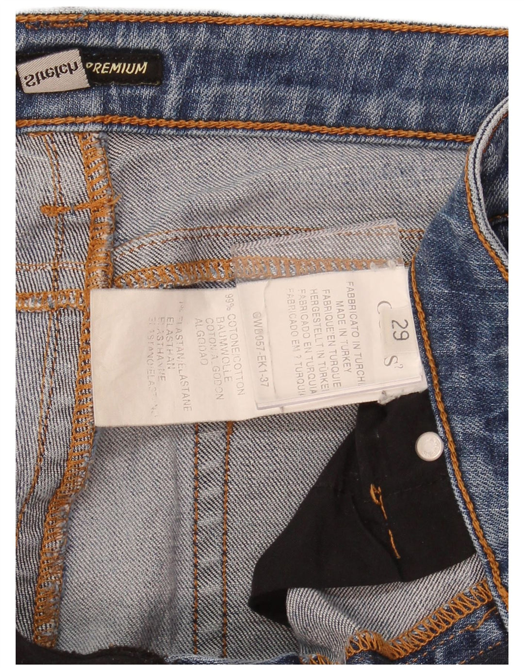 GUESS Womens Straight Jeans W29 L30 Blue Cotton