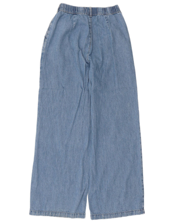 Hollister Womens Livvy High Rise Wide Leg Jeans Small W27 L29 Blue Cotton