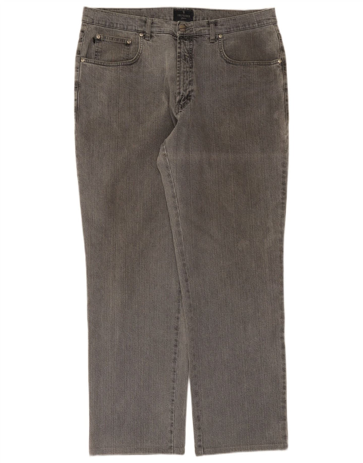 Trussardi Mens Straight Jeans W36 L31 Grey Cotton