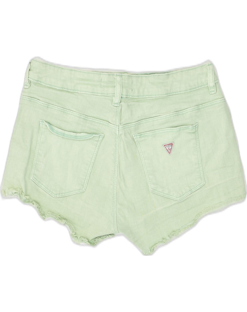 GUESS Womens Hot Pants W28 Medium Green Cotton | Vintage Guess | Thrift | Second-Hand Guess | Used Clothing | Messina Hembry 