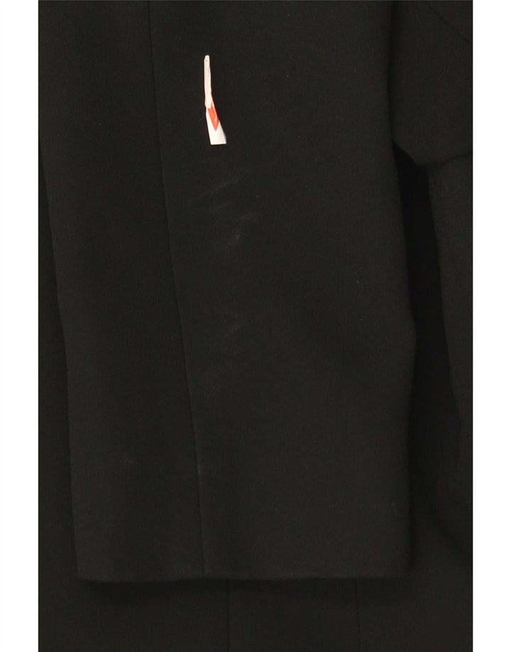 Hobbs Womens Crop 1 Button Blazer Jacket UK 10 Small Black Acetate